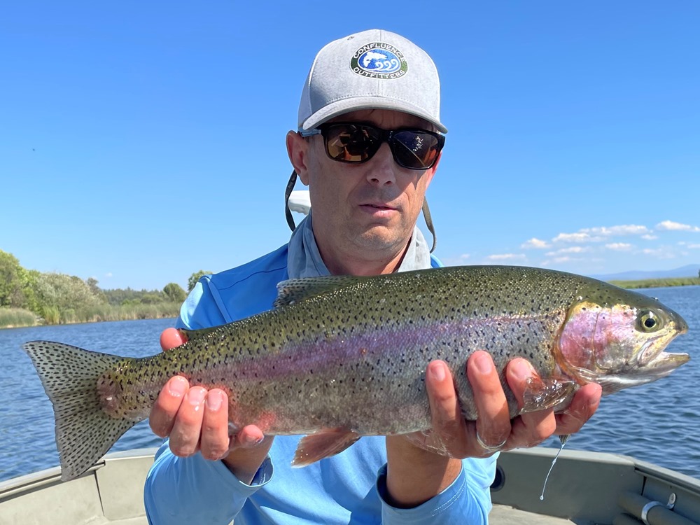 Andrew with a Fall River rainbow