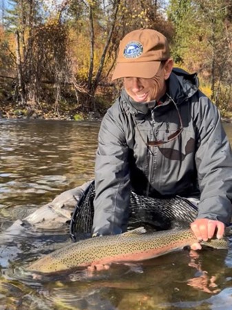 Andrew Harris with a great Trinity River steelhead.